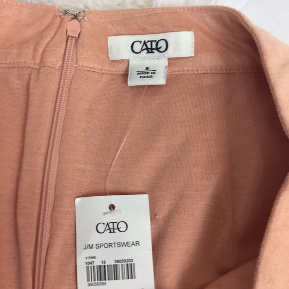 NWT CATO Peach Blush Laser Cut Skirt 8 - Picture 3 of 6